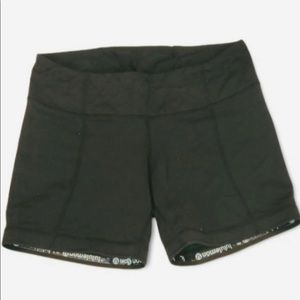 Size 8 - Lululemon Bike shorts with Quilted band